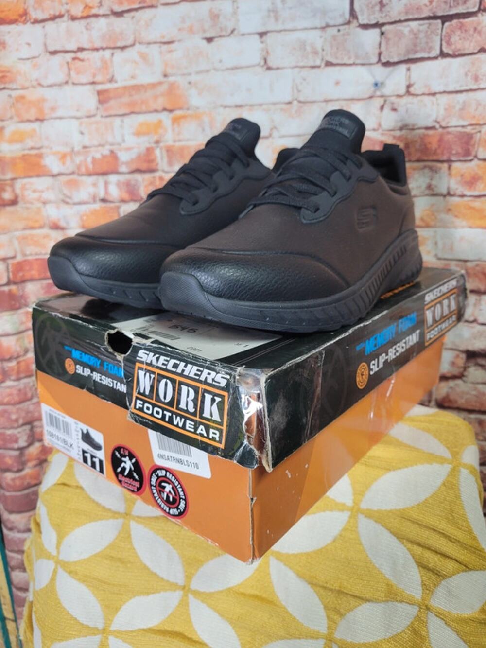 Skechers Womens Work Squad Chaos SR Shoes Size 11 Black
